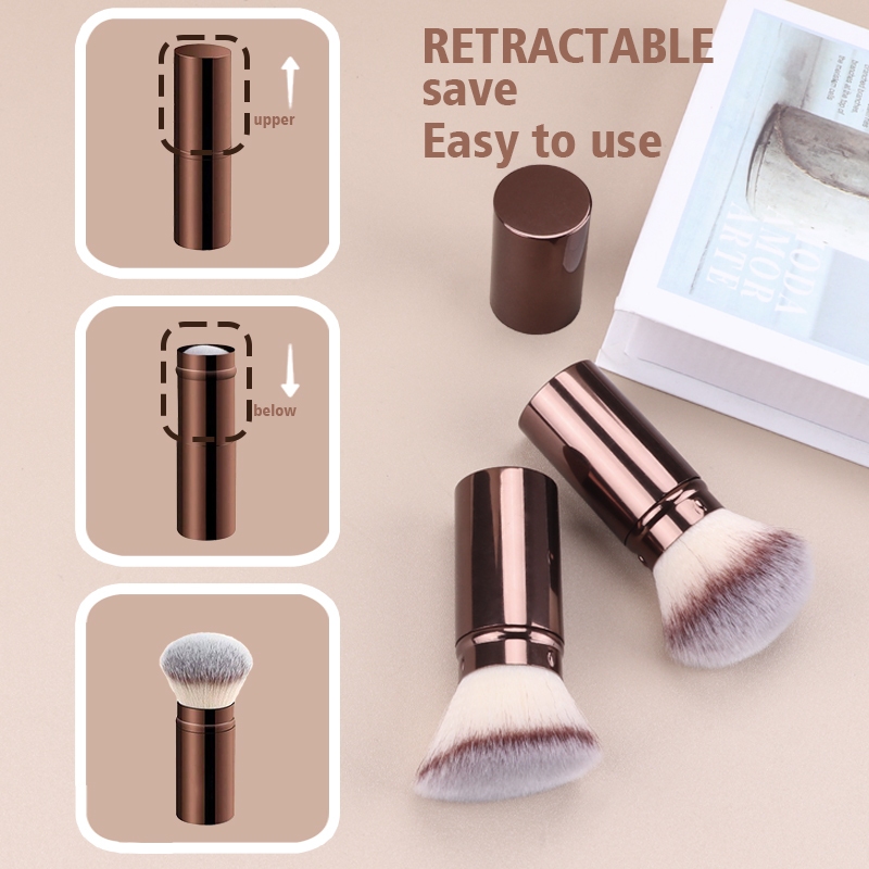 Pincel De Maquiagem Retrátil , Profissional Para Blush Facial , Adequado Viagens