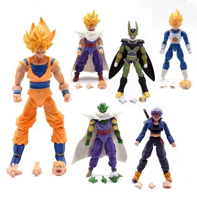 Boneco Dragon Ball Z Son Goku Majin buu Articulado 15 cm + Figura De Ação Acessórios em Oferta na Shopee