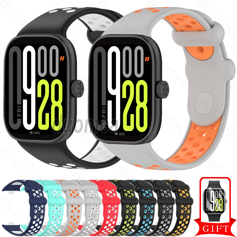 Pulseira De Silicone Dupla Cor Acessórios Para Redmi Watch 6 5 4 / Xiaomi Smart Band 10 9 8 Pro
