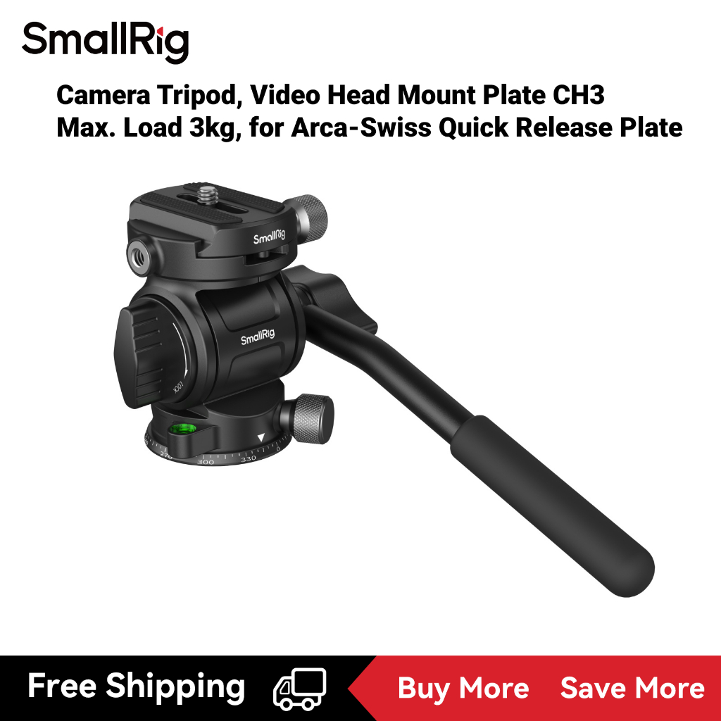 Tripé De Câmera SmallRig , Placa De Montagem De Cabeça De Vídeo CH3 , Máx . Carregar 3kg , Para Liberação Rápida Arca-Sw