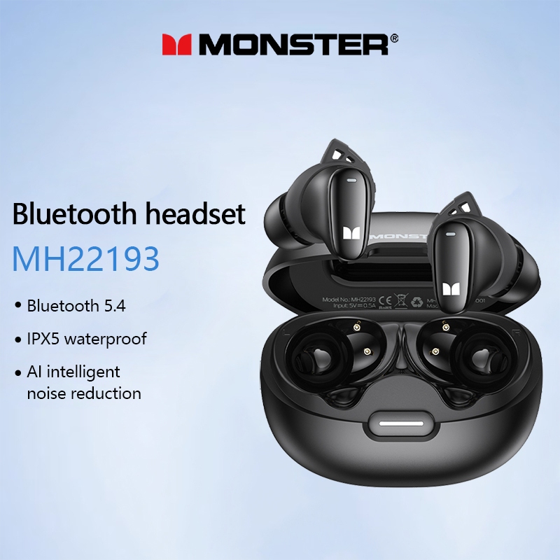Monster MH22193 Fone De Ouvido Bluetooth Redução De Ruído Longa Vida À Prova D'água - Audio