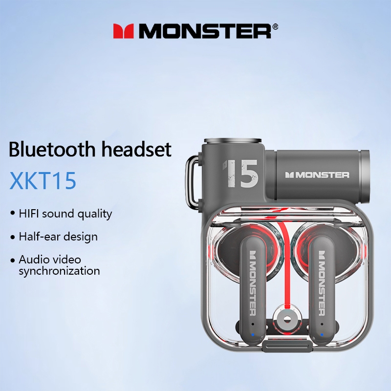 Monster XKT15 True Wireless Bluetooth Fone De Ouvido HIFI De Qualidade Sonora Ruído Esportivo Cancelando 5.3 - Audio