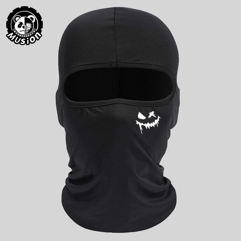 Musion Motocicleta Balaclava Moda Impressão Proteção Solar Máscara Facial Completa Respirável Bicicleta Ciclismo Cabeça 
