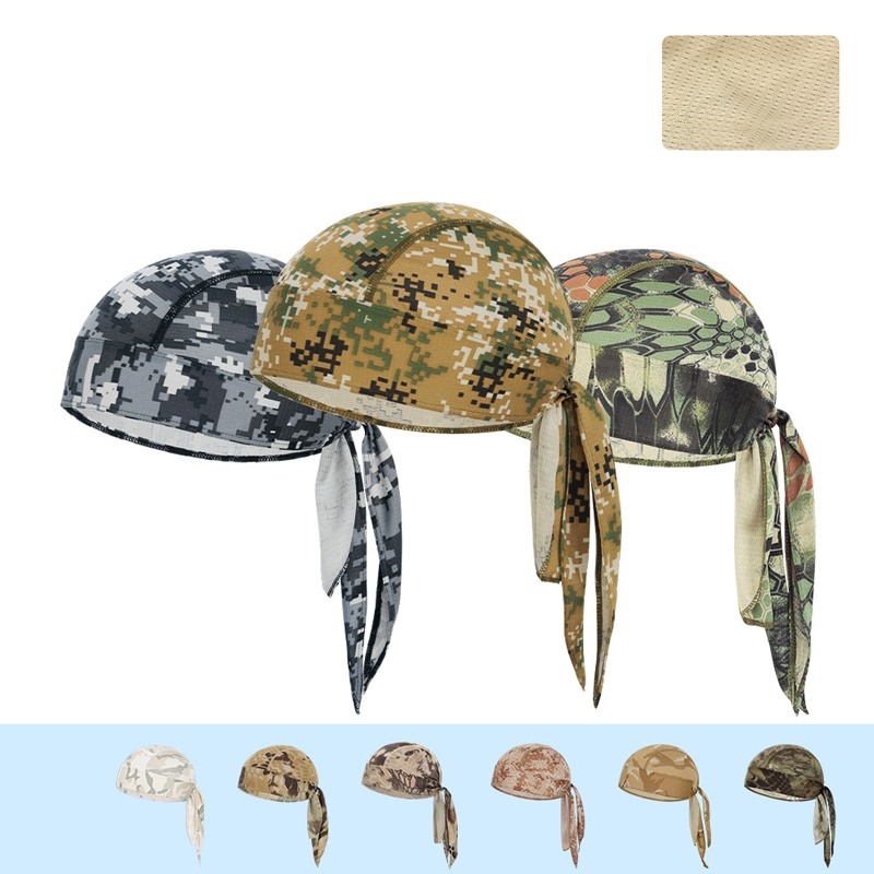 Boné De Ciclismo Camuflado De Secagem Rápida Lenço De Cabeça Masculino Correndo Equitação Bandana