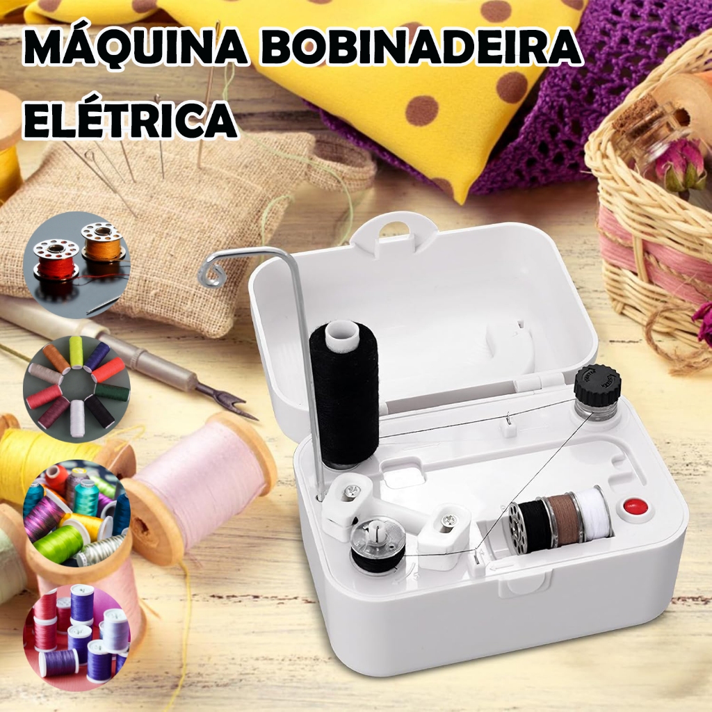 Enrolador De Bobina Elétrico Portátil Com Alça Winding Máquina Enroladora Automática Winder USB/Bateria Bobinadeira em Oferta na Shopee