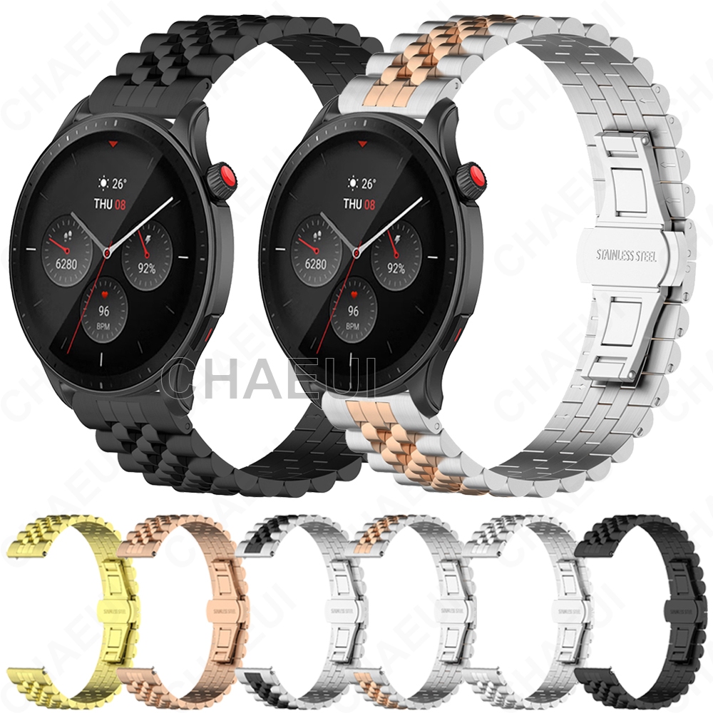Acessórios De Pulseira De Metal Com Aço Inoxidável Para Amazfit GTR 4 3 Pro 2 / Balance 2 / Cheetah Pro / GTR Mini