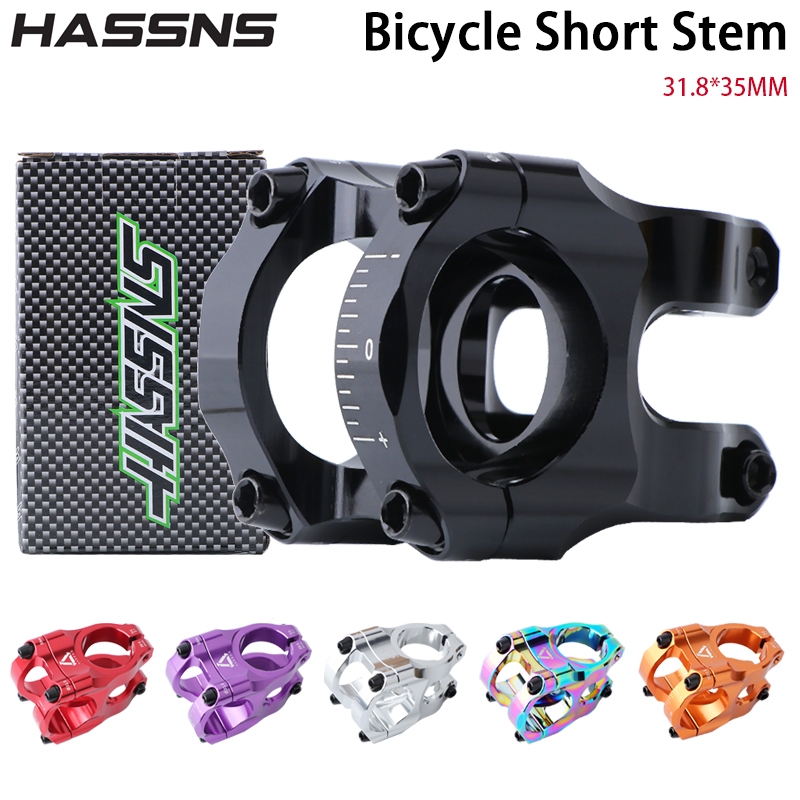 Haste Do Guiador De Bicicleta HASSNS 31.8 Mm Ultraleve CNC De Liga De Alumínio 35 De Comprimento em Oferta na Shopee
