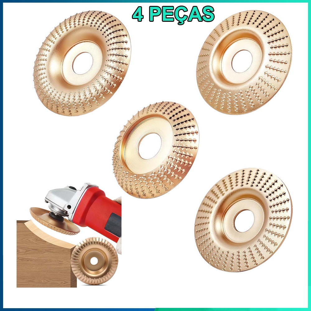 4 pçs diâmetro interno 22mm ângulo moedor carpintaria escultura disco conjunto carpintaria rebolo, carpintaria ângulo mo