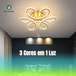 3 Cores em 1 Luminária De Teto Pendente Led Moderna Lustre para Corredor Sala Quarto Cozinha
