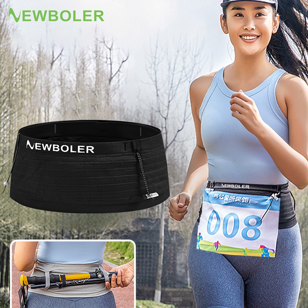NEWBOLER Bolsa De Cinto De Corrida De Grande Capacidade Respirável Pacote De Cintura Alta Elástica Multifuncional Para F em Oferta na Shopee
