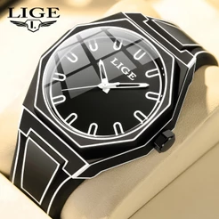 LIGE Fashion Quartz Watch Masculino Original Business WristWatch Relógios Cronógrafos À Prova D'água