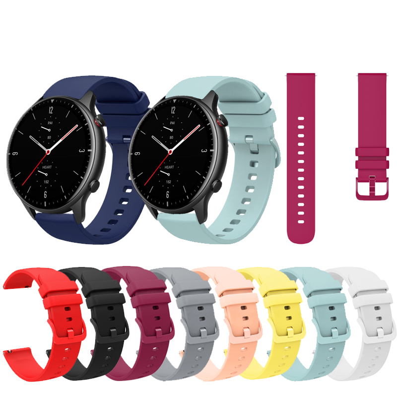 Para Huami Amazfit GTR 4 4pro 2 2 2E 3 Mini Pulseira De Silicone Fivela Colorida Pulseiras De Relógio