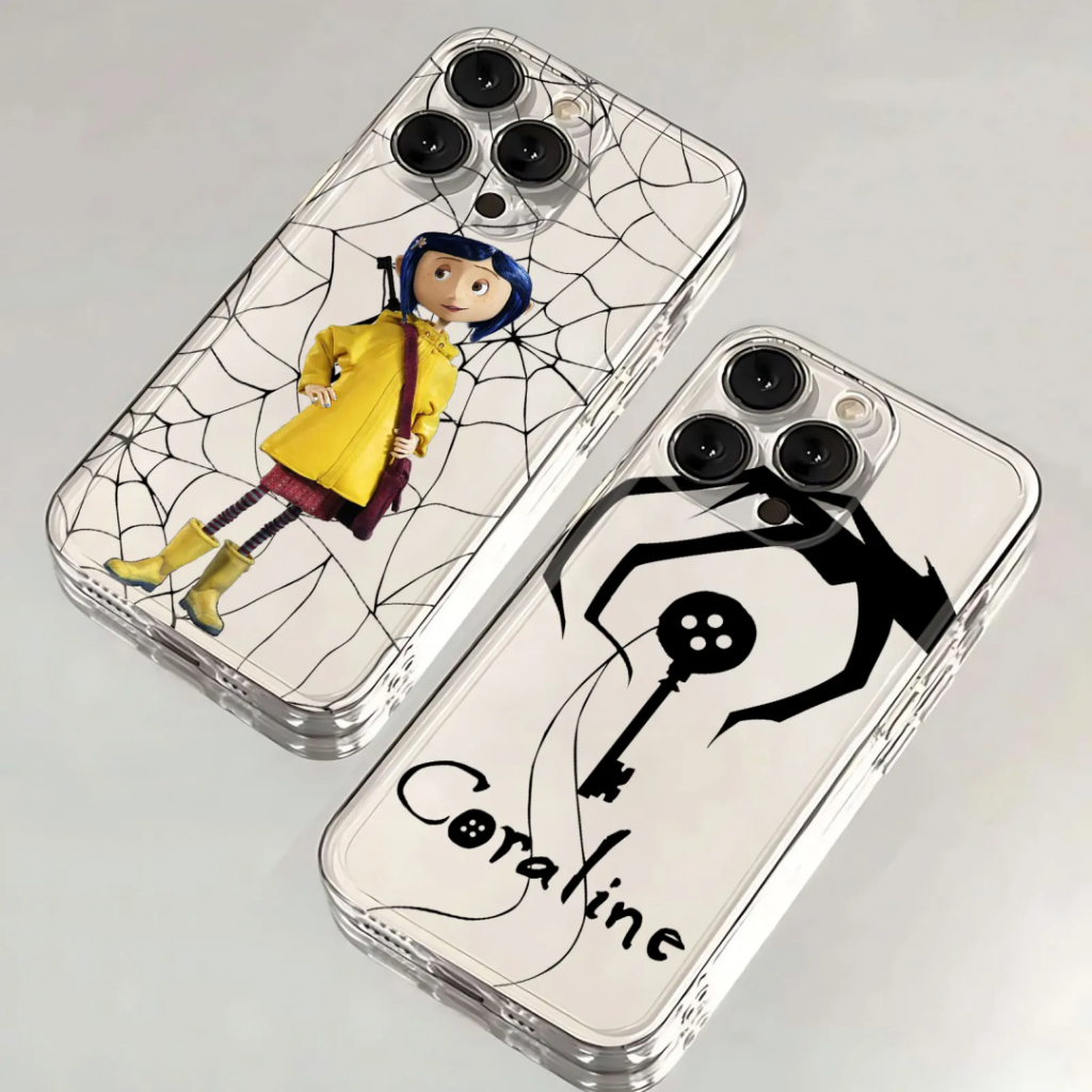Anime Quente C-Coraline Nova Capa De Telefone Para iPhone 16 15 14 13 12 11 Mini Pro Max X XR XSMax 7 8 Plus SE20 Transp em Oferta na Shopee
