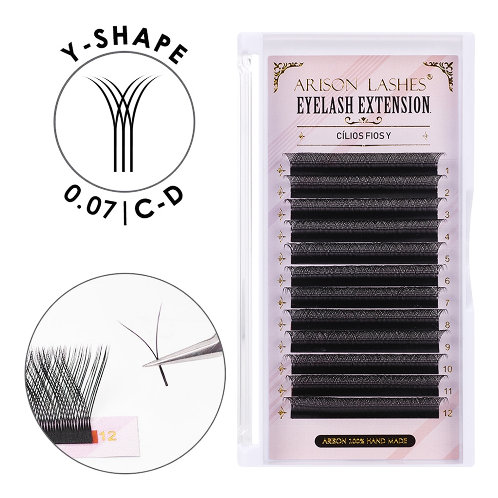 YY Arison Lashes Y-Line Extensão De Cílios Volume Brasileiro Natural Macio em Oferta na Shopee