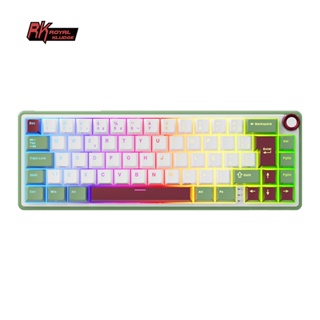 RK ROYAL KLUDGE R65 Português Greensand Gasket Teclado Mecânico Hot Swapple Com Fio em Oferta na Shopee