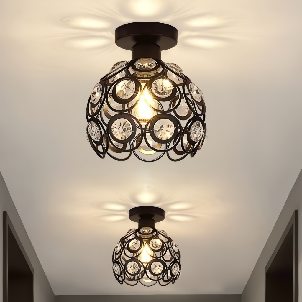 Lâmpada De Teto De Cristal Moderna Simplicidade Corredor Sala De Estar Varanda Quarto 110V...