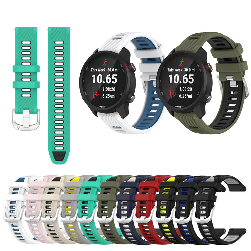 Para Garmin venu 2 3 2s 3S Vivoactive 3 4 5 6 165 265 255 245 645 570 970 Esportes Pulseira De silicone Dupla Cor Cinta em Oferta na Shopee