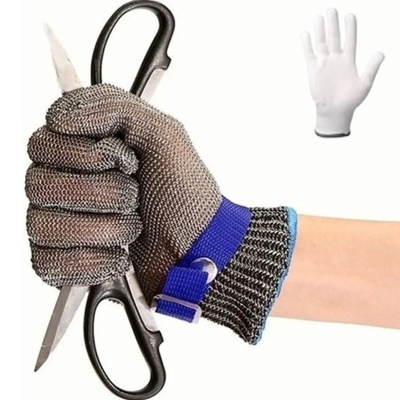 Luva De Açougueiro Fios De Aço Anti Corte Alta Proteção 1 Pç em Oferta na Shopee
