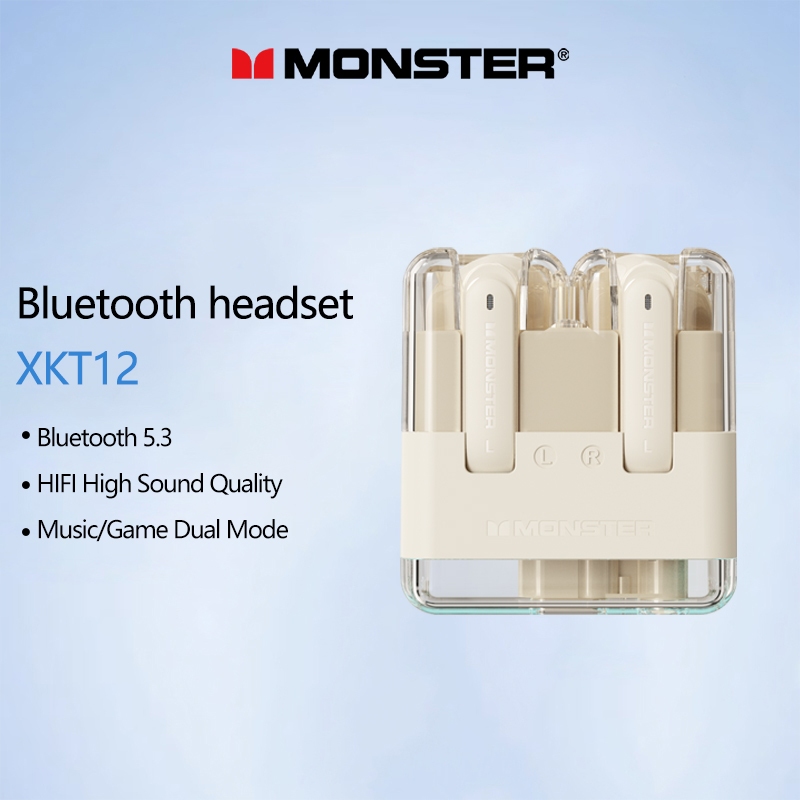Monster XKT12 True Wireless Bluetooth Fone De Ouvido Smart Touch HIFI Qualidade Sonora HD Chamada De Voz Redução De Ruído De Jogo Esportivo À Prova D'água - Audio