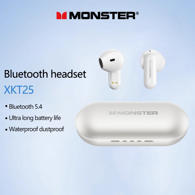Monster XKT25 Fone De Ouvido Bluetooth HD Som Alta Capacidade Longa Vida Baixa Latência 5.4 Inteligente Compatível em Oferta na Shopee