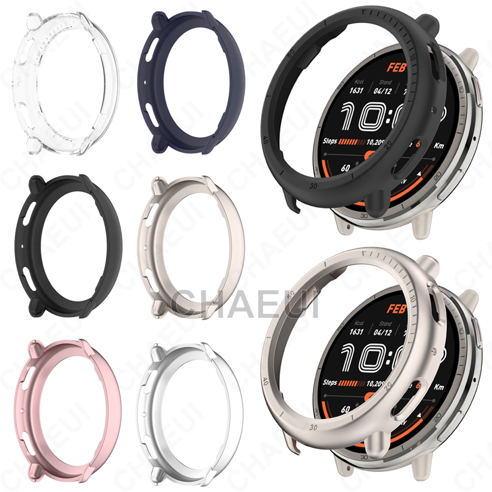 Protetor De Tela PC Case Half Cover Frame Para Amazfit Active 2