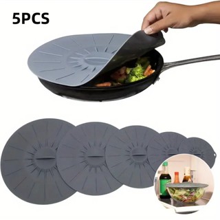 Conjunto 5 Peças tampa de panela de Silicone resistente ao calor
