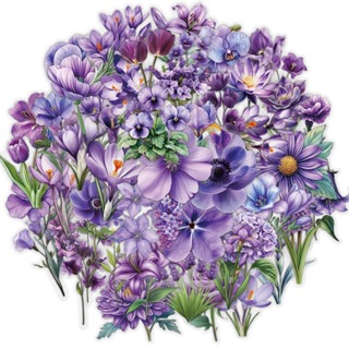 [Adesivo Grande] 50 Peças Elegante Pacote De Adesivos De Flor Roxa Estética PET Para Scrapbooks Diários Scrapbook Laptop em Oferta na Shopee
