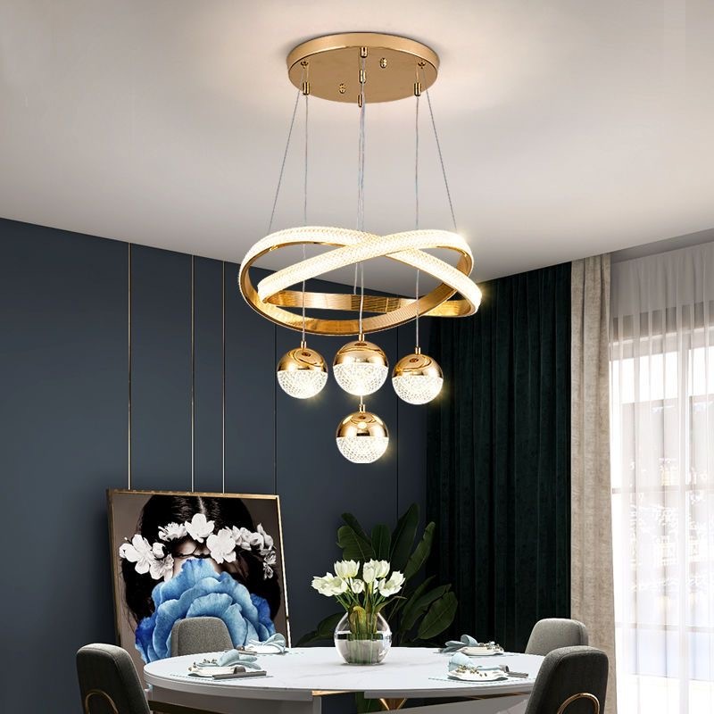 110V-220V lustre sala de jantar luz 2025 novo estilo simples cozinha luz quarto moderno simples três cores em um