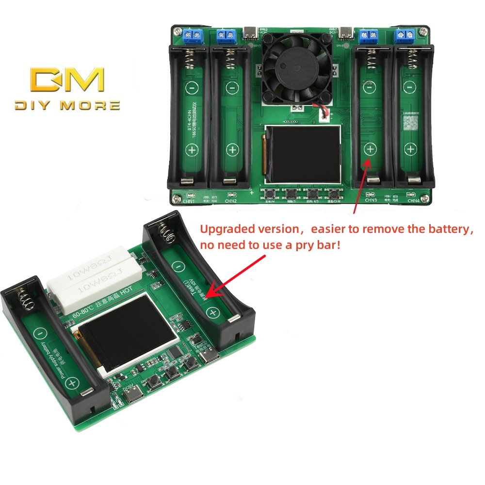 Single/Quatro-Canal 18650 Bateria Capacidade Testador De Resistência Interna Carga Automática E Módulo De Descarga Porta