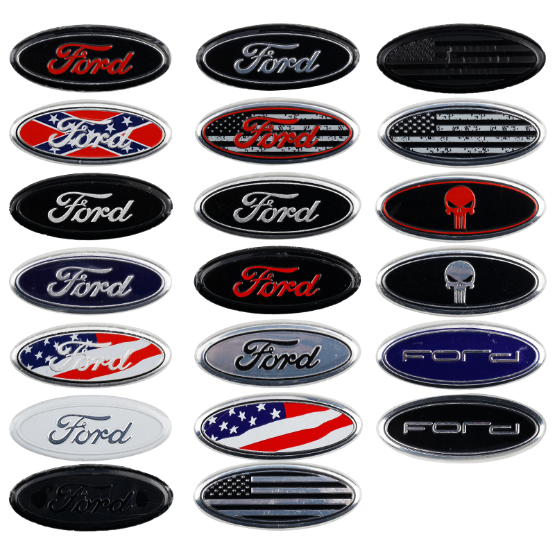 59mm X 25mm Ford F150 Logotipo Do Volante Cobrindo Estilo Adesivo Emblema Para F250 F350 Edge Explorer Ranger Focus Esca