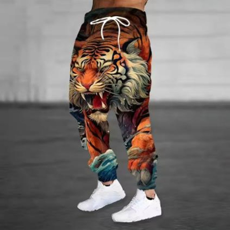 Nova Moda Primavera E Outono Calças De jogging Masculinas animal 3D Impresso Esportivas Femininas Soltas Rua Casuais em Oferta na Shopee