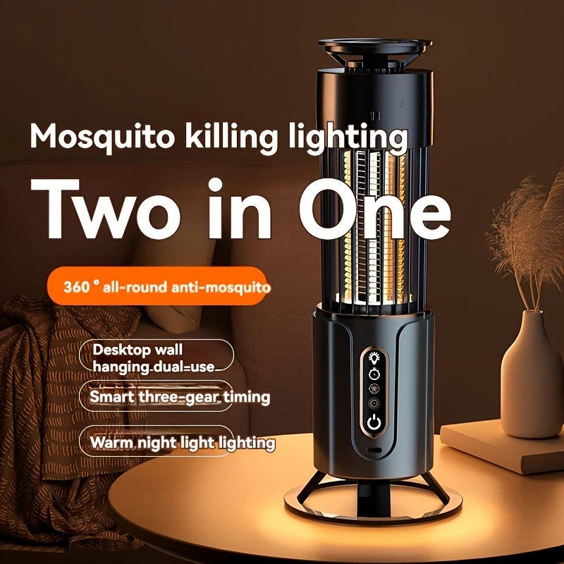 Lâmpada Elétrica Mata-Mosquitos Com Luz UV Usb Recarregável Armadilha Para Insetos