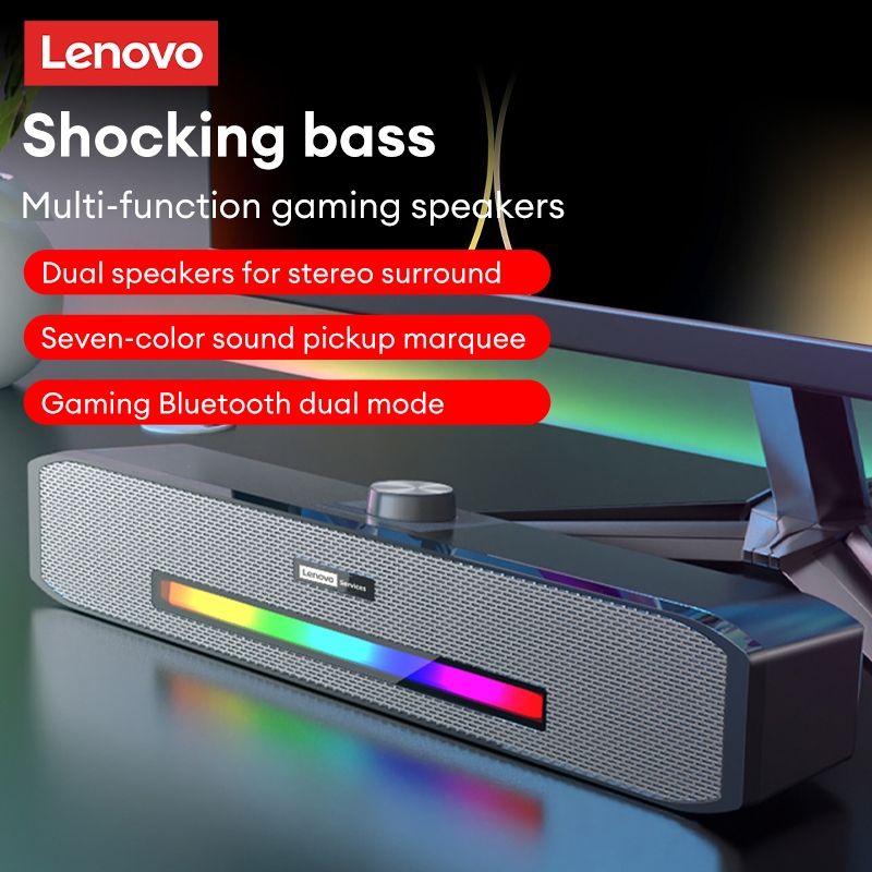 Lenovo B02 Alto-Falante Bluetooth Sem Fio Desktop Bateria De Longa Duração Qualidade De Som HD em Oferta na Shopee