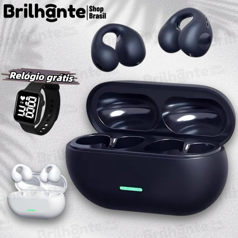 Fone De Ouvido Sound Earcuffs Condução De Ossos Sem Fio Bluetooth Auriculares TWS Earbuds T75 em Oferta na Shopee