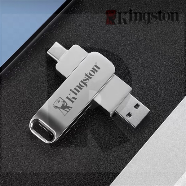 Unidade Flash De Alta Velocidade Personalizada Kingston Metal USB 3.0 Rotativa OTG 8GB 16GB 32GB 64GB 128GB 2TB