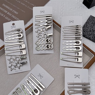 Conjunto De Grampos De Cabelo Em Forma De Coração Com Estrela De Metal Coreano De 8 Peças , Presentes Para Meninas Da Es em Oferta na Shopee