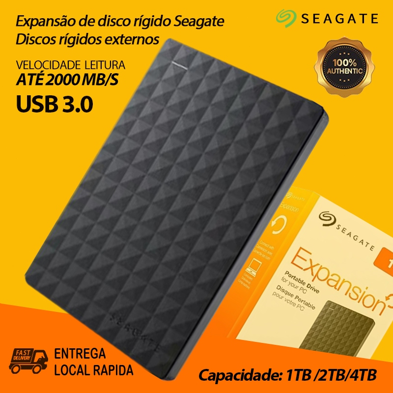 Seagate Original Hd Externo Grande Capacidade 1TB 2TB 4TB External Hard Drive USB 3.0 Portable HDD Plug And Play