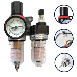 Filtro Eliminador de Água e Óleo Com Regulador de Pressão 1/4 Para Compressor De Ar em Oferta na Shopee