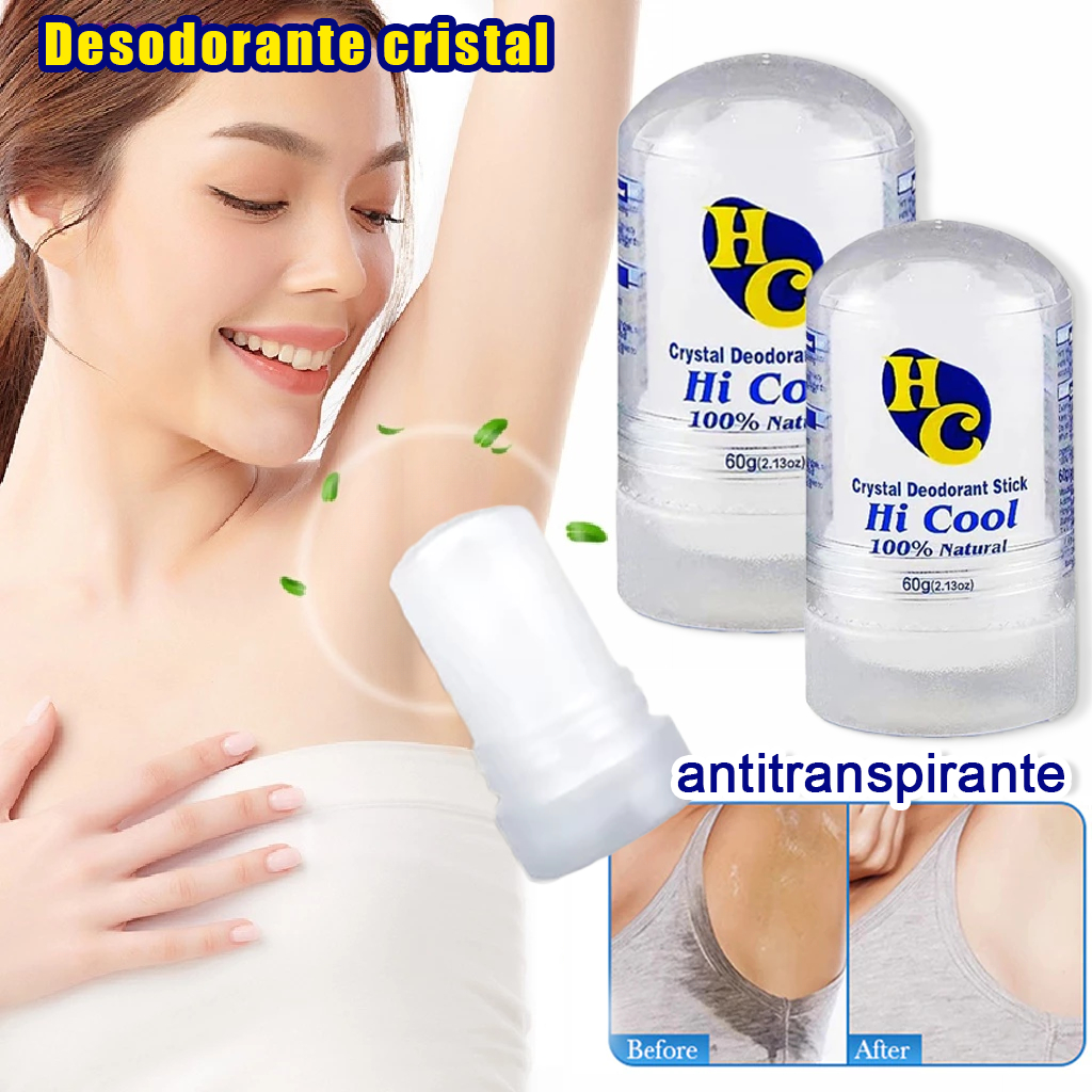 Desodorante cristal pedra Natural (60g)Pode ser usado em todo o
