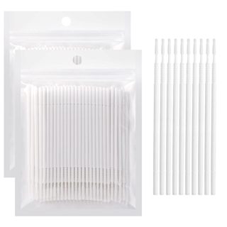 100 Peças Escova Micro Aplicadora De Cabeça Longa Para Extensão De Cílios , Cotonetes De Algodão , Microbrush Lábios em Oferta na Shopee