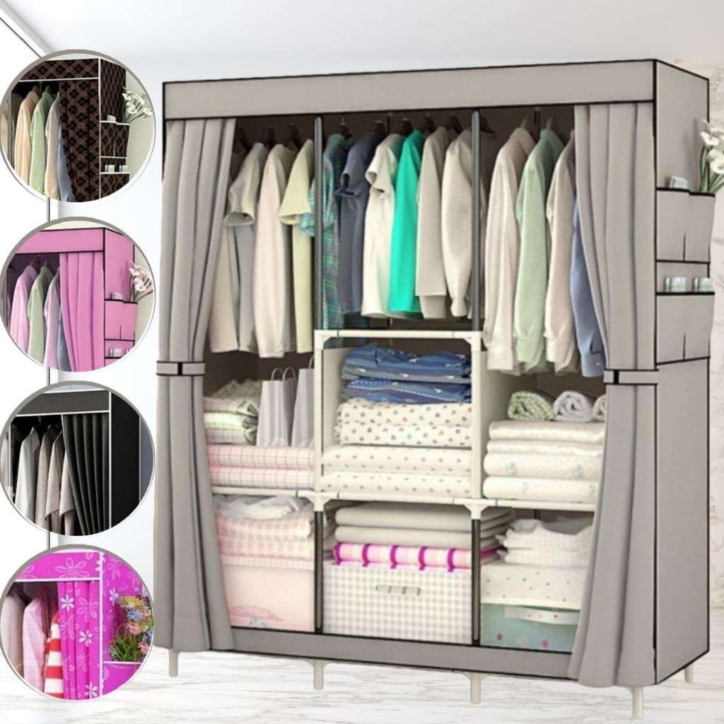 Guarda Roupa Dobrável Organizador De Roupas Portátil Multiuso Armário Organizador de Roupas Sapatos Multiuso