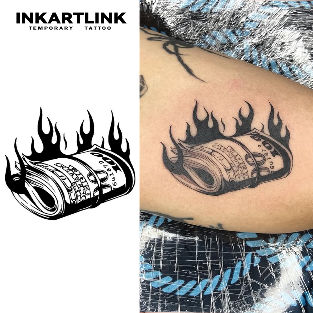 Tecnologia revolucionária INKARTLINK para tatuagens, adesivo de tatuagem temporária, tatuagem falsa, à prova d'água, apa