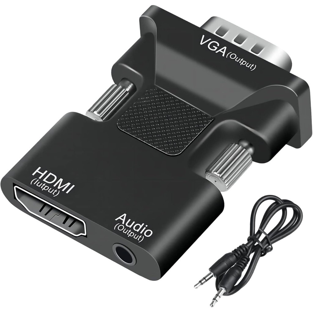Adaptador HDMI Para VGA-Adequado Laptops , Computadores Antigos , Monitores , Projetores-De Áudio De 3.5 M em Oferta na Shopee