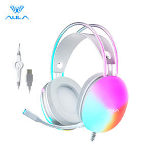 AULA S505 Fone De Ouvido Para Jogos Profissional E-sports RGB Light Effect Noise Reduction Microfone Adequado Escritório De em Oferta na Shopee