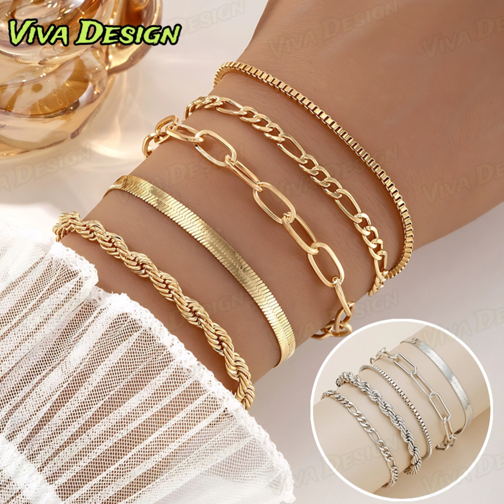 Pulseiras De Aço Inoxidável Hipoalergênicas, Resistentes A Manchas E à Prova d'água em Oferta na Shopee