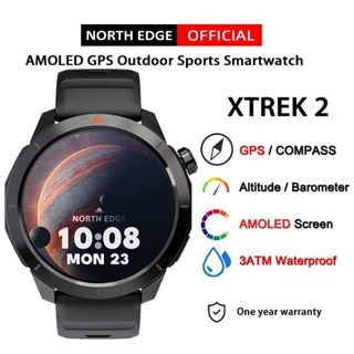 NORTH EDGE AMOLED GPS Smartwatch 3ATM Bússola À Prova D'água Barômetro Altitude Esportes Ao Ar Livre Relógio Inteligente em Oferta na Shopee