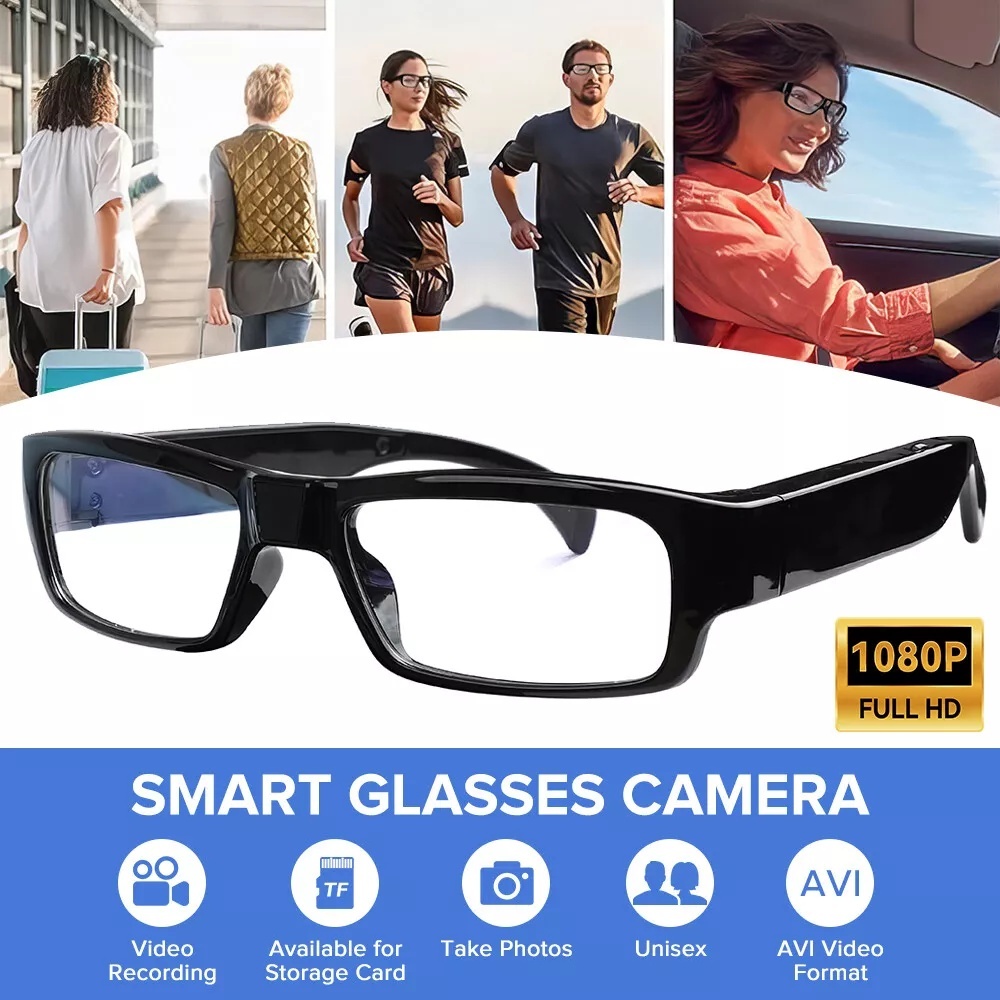 2025 Novo HD 1080P Mini Câmera Óculos Gravador De Vídeo Inteligentes Esportes Ao Ar Livre Cam