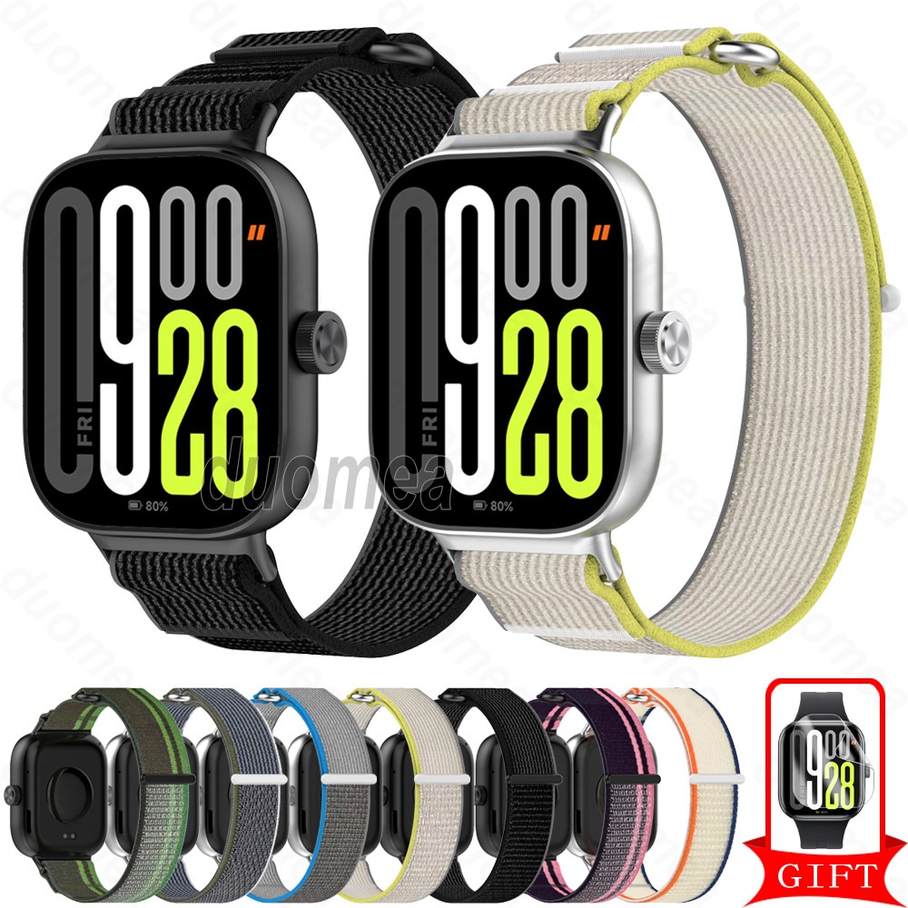 Pulseira De Nylon Tecida Acessórios Para Redmi Watch 5 4 / Xiaomi Smart Band 9 8 Pro em Oferta na Shopee