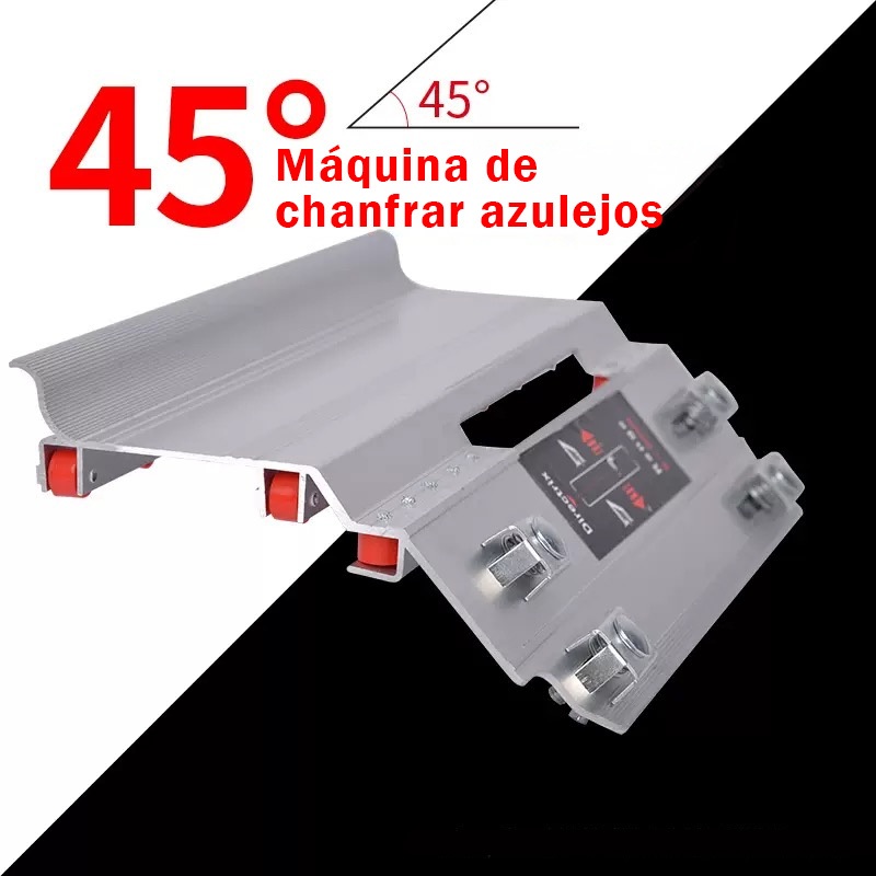 Guia Corte 45° Graus Meia Esquadria Chanfro Serra Mármore Circular Base Suporte Trilho Gabarito Porcelanato Pisos