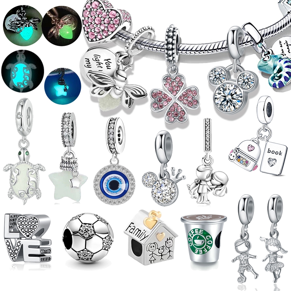 Bijuteria Berloque Firefly Azul Charme De Prata 925 Pulseira Vagalum Amuletos jóias cão pi...
